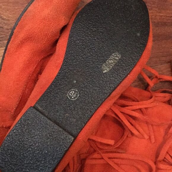 Orange Women's Three-Layer Fringe Boots - Picture 5 of 9